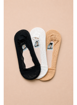 Women's Lace Footies with Silicone Grip Kate