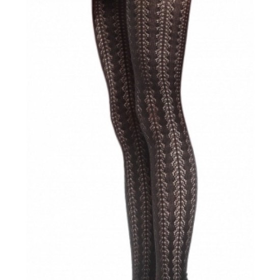 MARILYN SOPHIA A09 women's tights with vertical openwork pattern